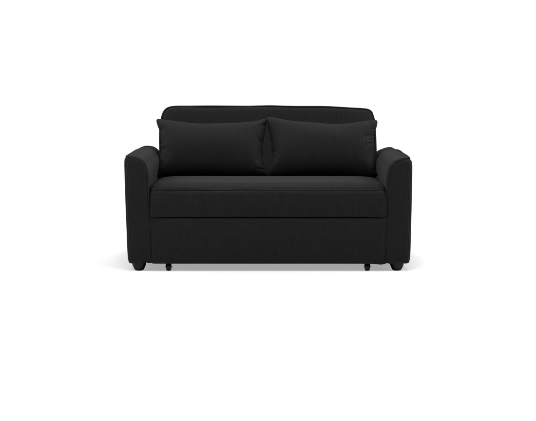 Canapé droit 2 places convertible en velours côtelé Ernest