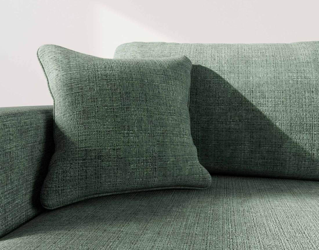 Canapé d'angle gauche 4 places convertible avec coffre sans accoudoirs en velours texturé Miro