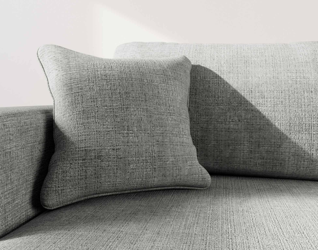 Canapé d'angle gauche 4 places convertible avec coffre sans accoudoirs en velours texturé Miro