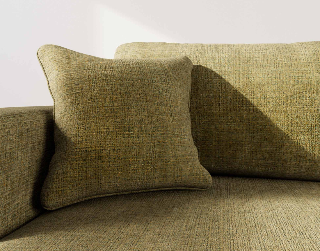 Canapé d'angle gauche 4 places convertible avec coffre sans accoudoirs en velours texturé Miro