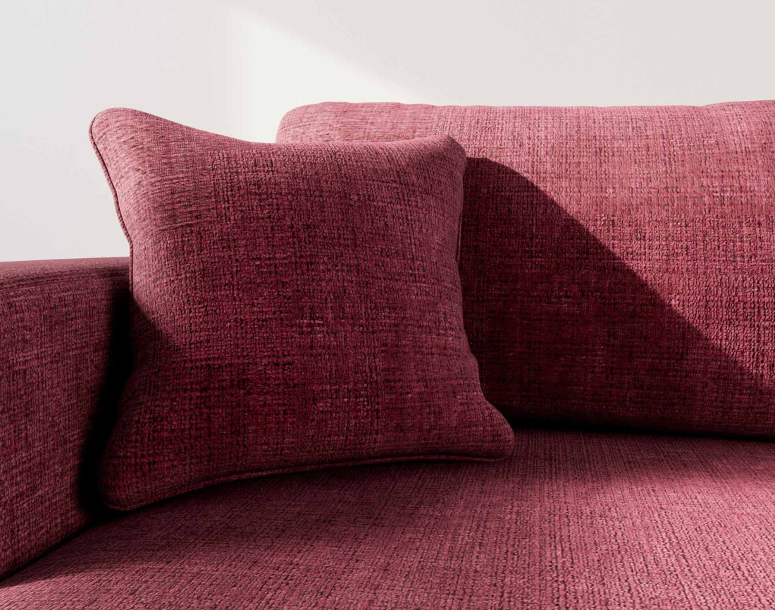 Canapé d'angle gauche 4 places convertible avec coffre sans accoudoirs en velours texturé Miro