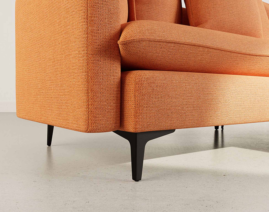 Canapé d'angle réversible 4 places en tissu texturé Madison