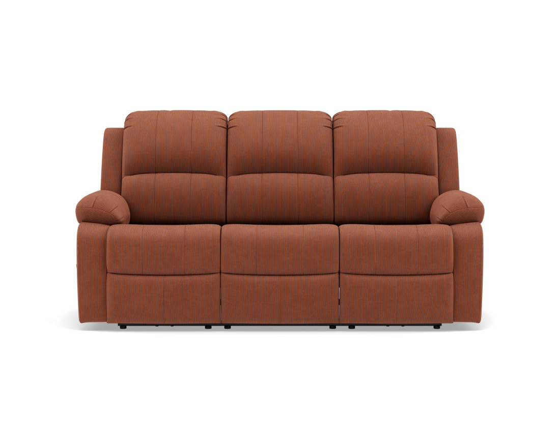Canapé 3 places relax électrique en velours côtelé Armand