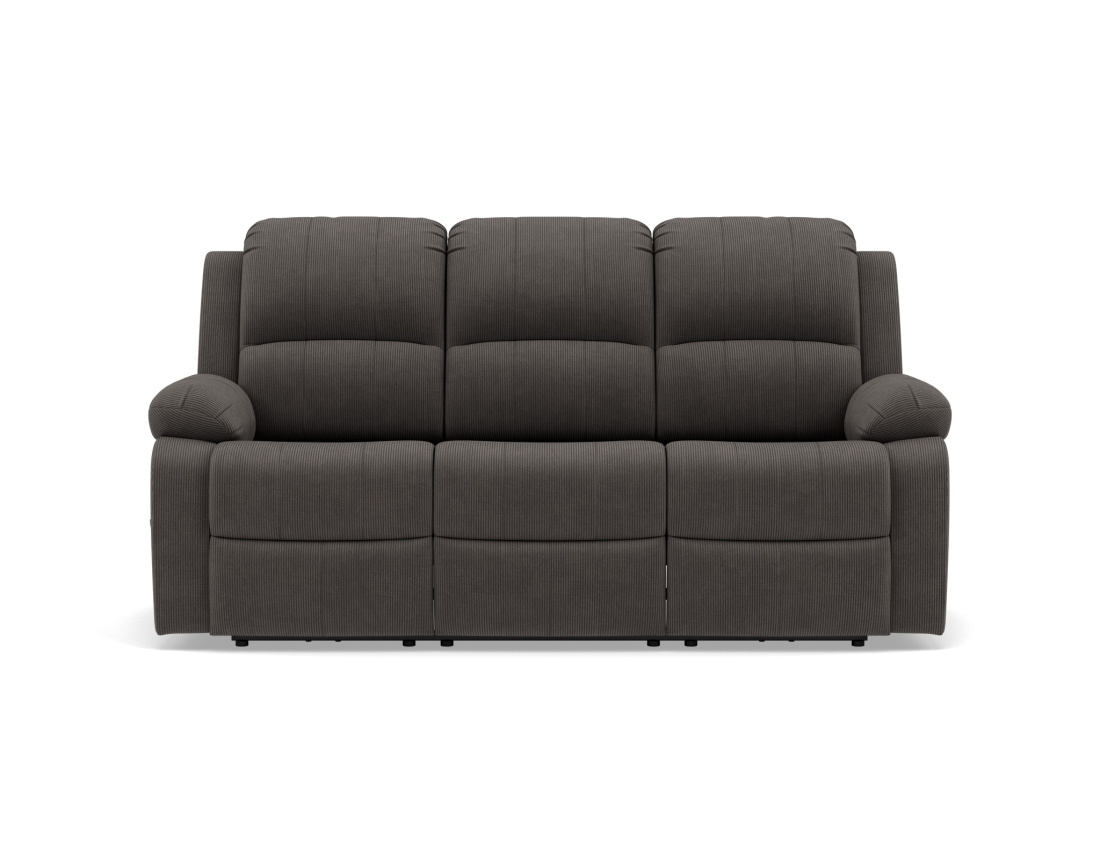 Canapé 3 places relax électrique en velours côtelé Armand