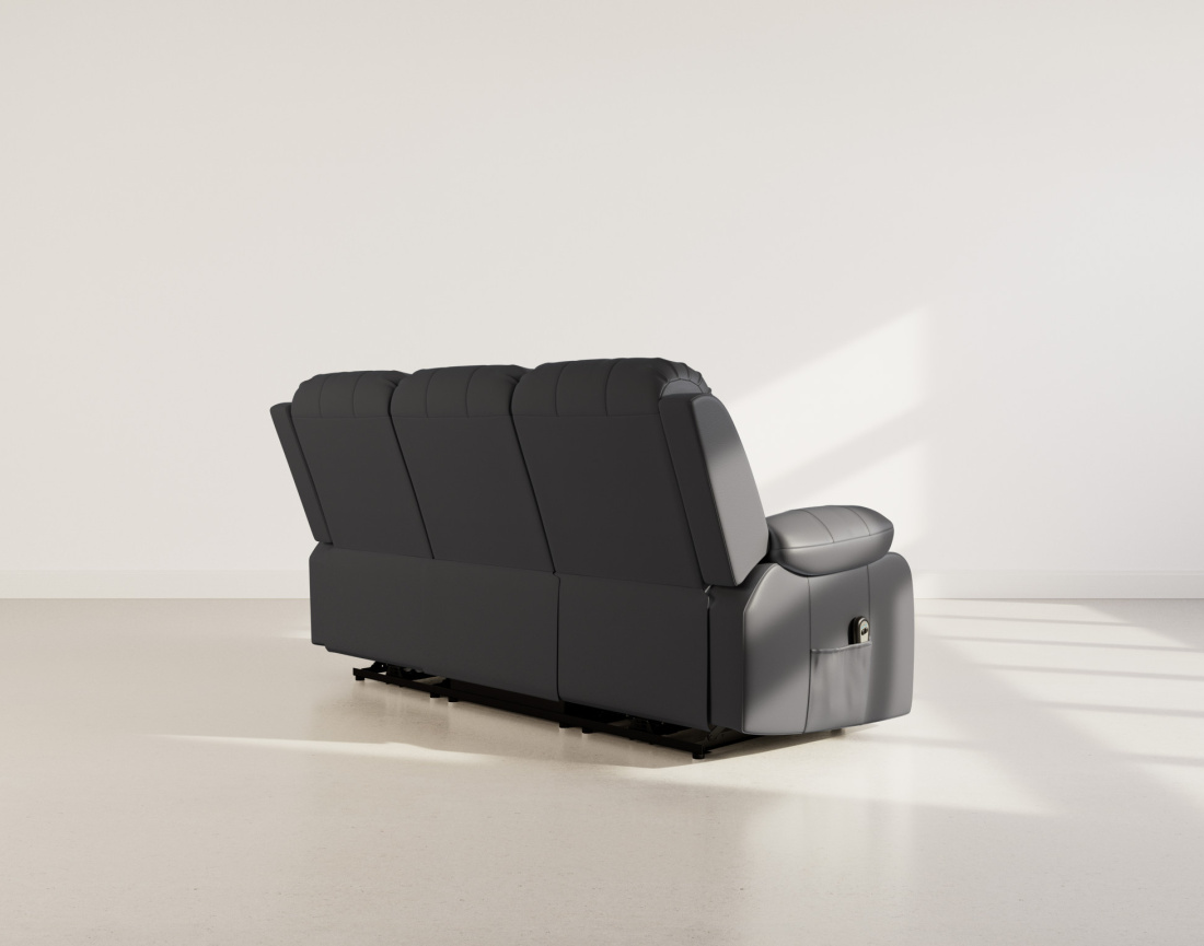 Canapé 3 places relax électrique en simili Armand