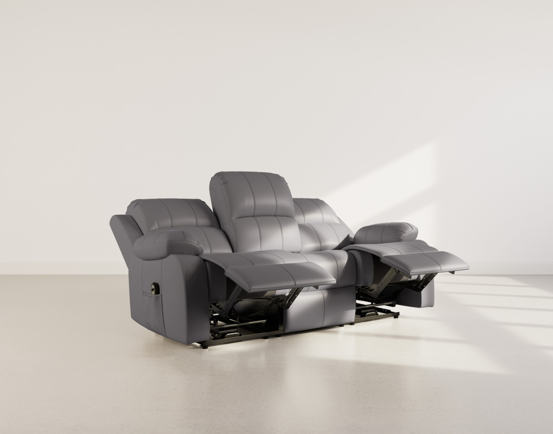 Canapé 3 places relax électrique en simili Armand