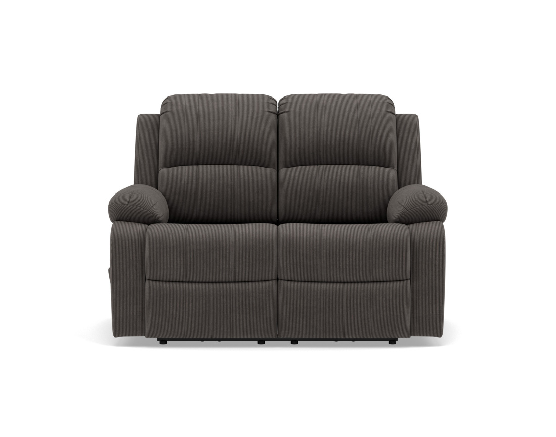 Canapé 2 places relax électrique en velours côtelé Armand