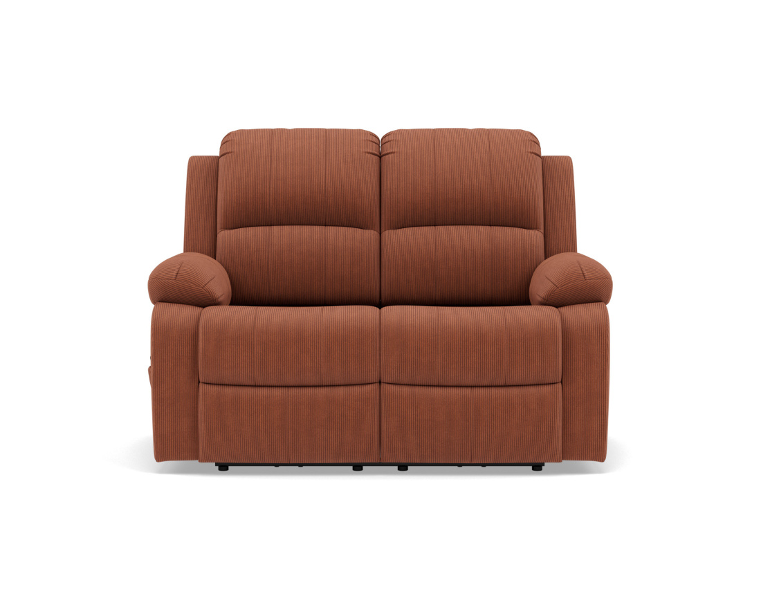 Canapé 2 places relax électrique en velours côtelé Armand