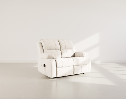 Canapé 2 places relax électrique en velours côtelé Armand