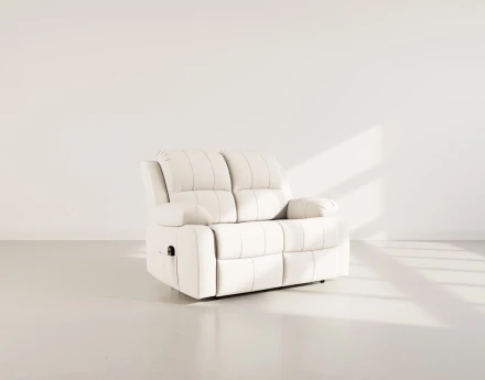 Canapé 2 places relax électrique en velours côtelé Armand