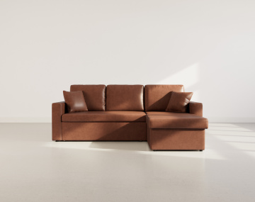 Canapé CYRUS d'angle réversible 4 places convertible avec coffre - Best Mobilier