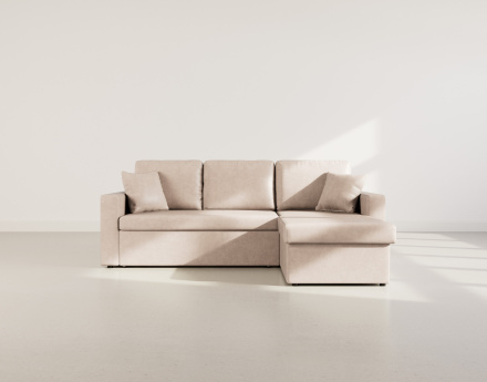 Canapé d'angle réversible 4 places convertible avec coffre en simili Cyrus