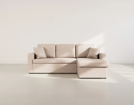 Canapé d'angle réversible 4 places convertible avec coffre en simili Cyrus