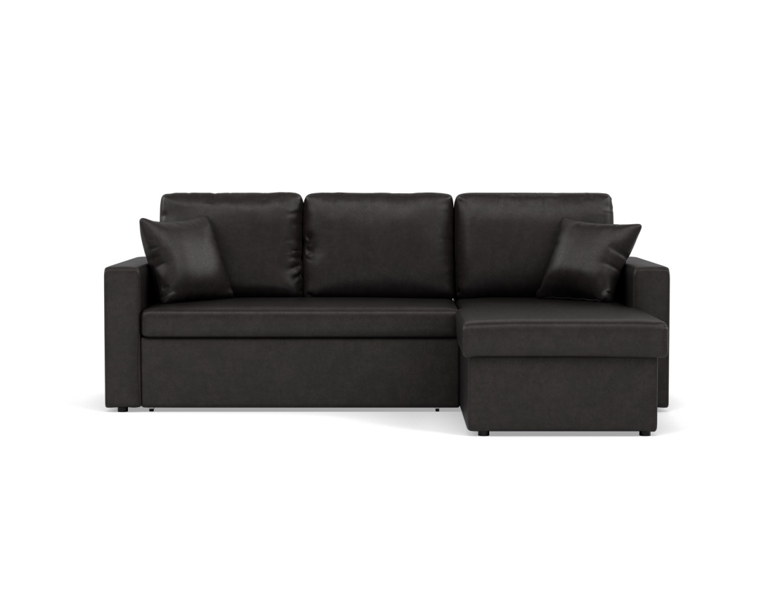 Canapé d'angle réversible 4 places convertible avec coffre en simili Cyrus