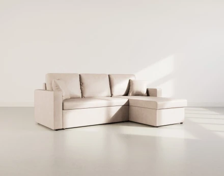 Canapé d'angle réversible 4 places convertible avec coffre en simili Cyrus