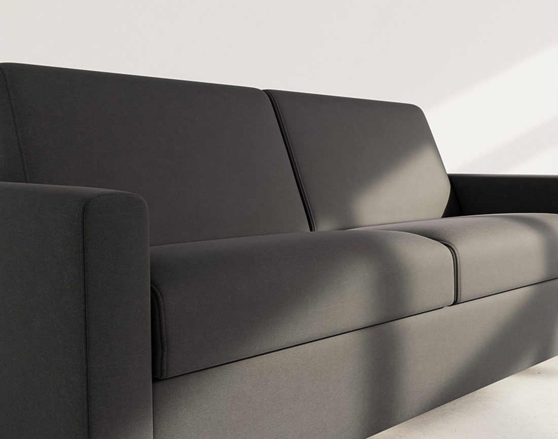 Canapé 3 places convertible express quotidien en tissu Julia