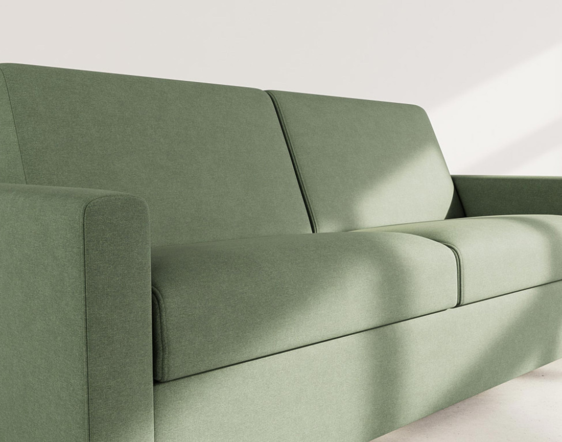Canapé JULIA 3 places convertible express quotidien en tissu | Best Mobilier