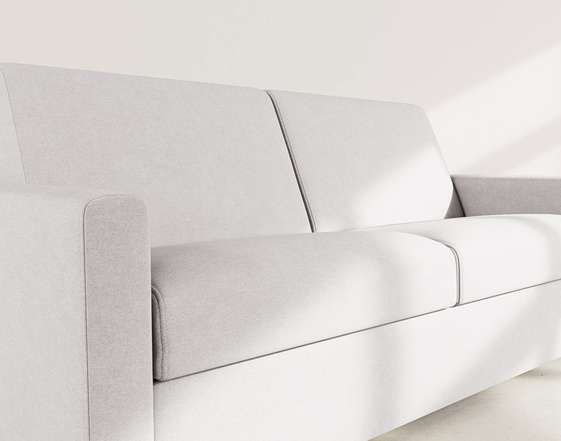 Canapé 3 places convertible express quotidien en tissu Julia