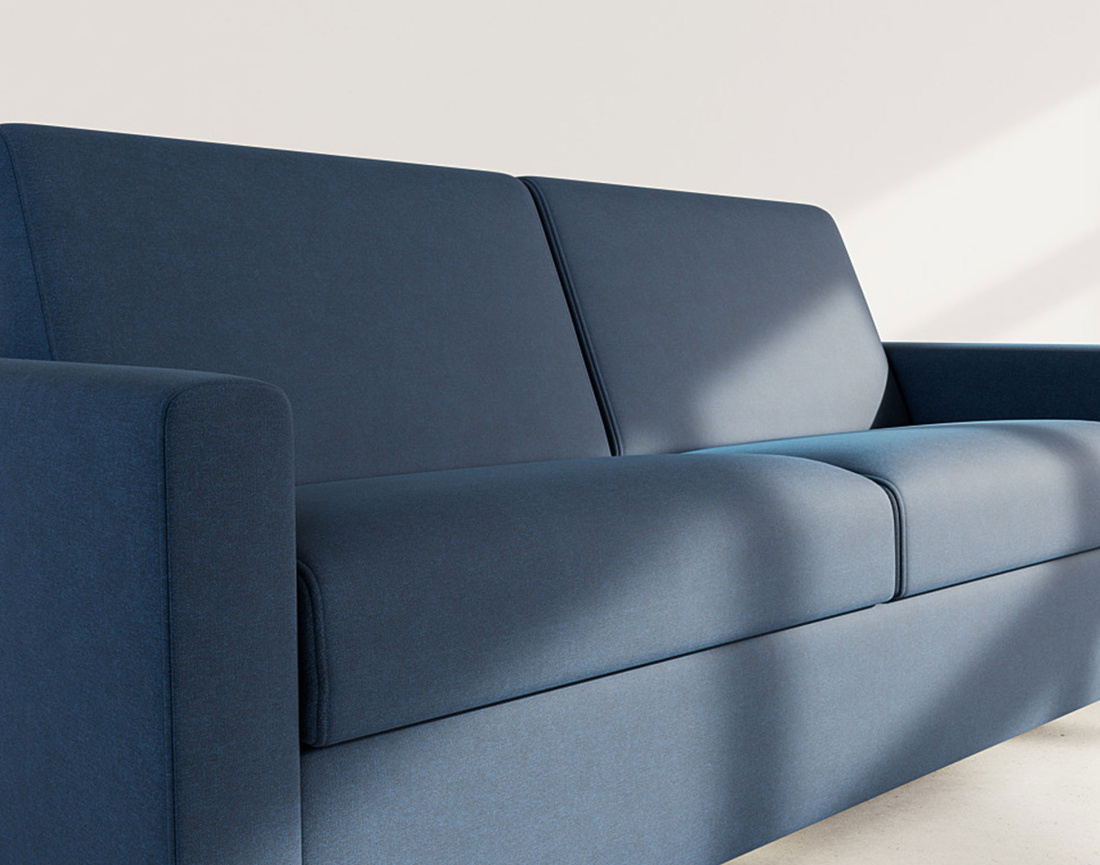 Canapé 3 places convertible express quotidien en tissu Julia