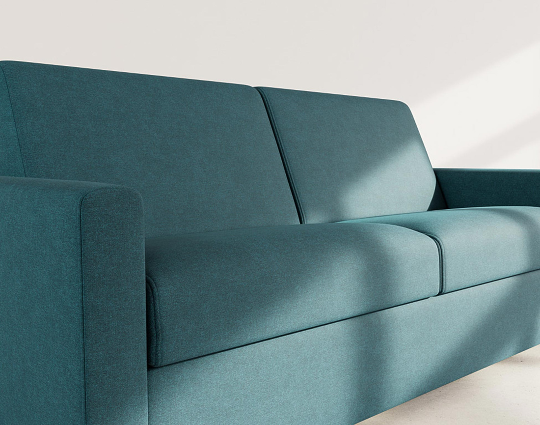 Canapé JULIA 3 places convertible express quotidien en tissu | Best Mobilier