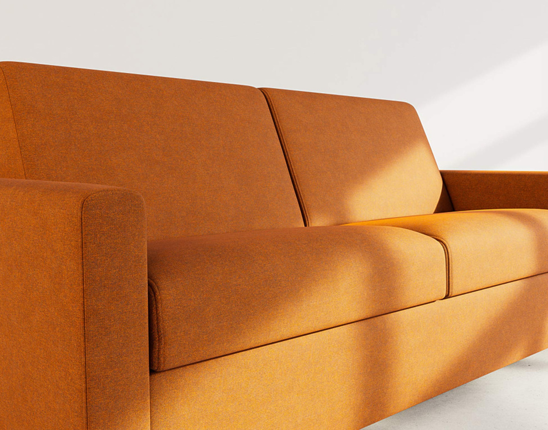 Canapé 3 places convertible express quotidien en tissu Julia