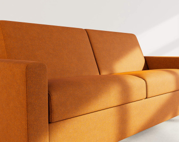 Canapé JULIA 3 places convertible express quotidien en tissu | Best Mobilier