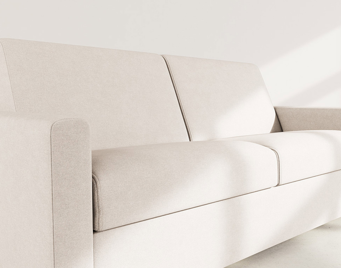 Canapé JULIA 3 places convertible express quotidien en tissu | Best Mobilier