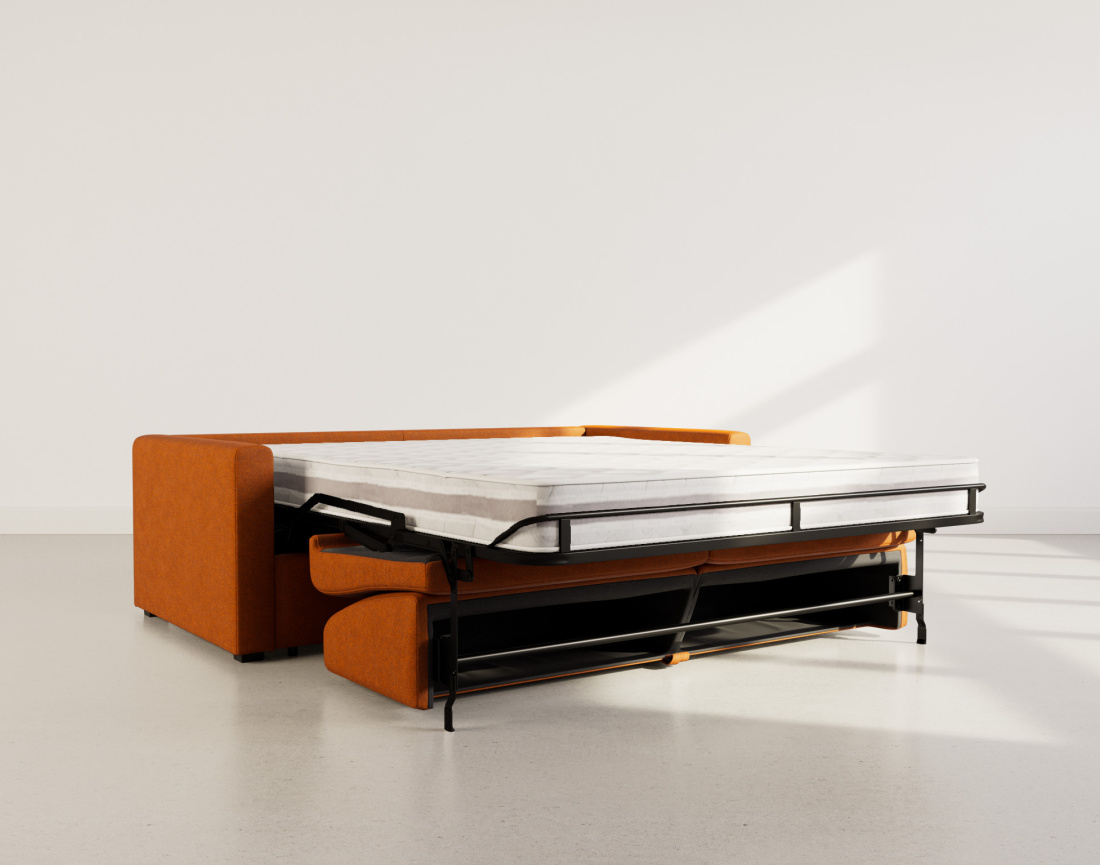 Canapé JULIA 3 places convertible express quotidien en tissu | Best Mobilier