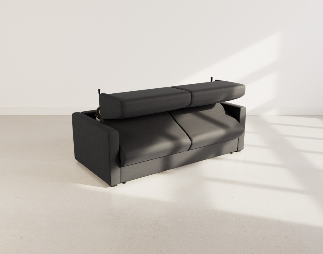 Canapé 3 places convertible express quotidien en tissu Julia