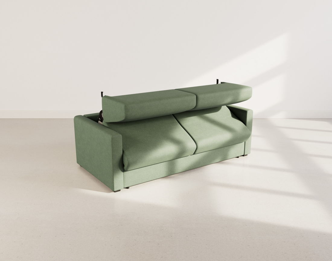 Canapé 3 places convertible express quotidien en tissu Julia