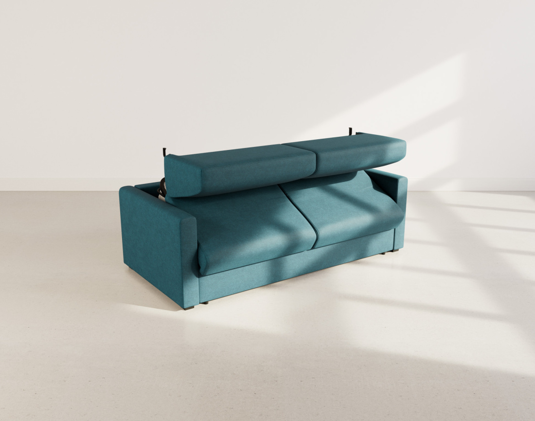 Canapé 3 places convertible express quotidien en tissu Julia