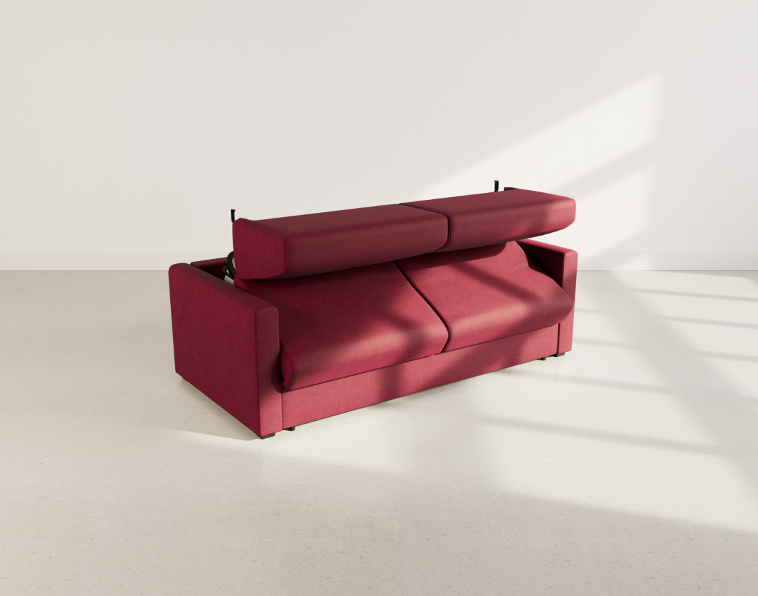 Canapé JULIA 3 places convertible express quotidien en tissu | Best Mobilier