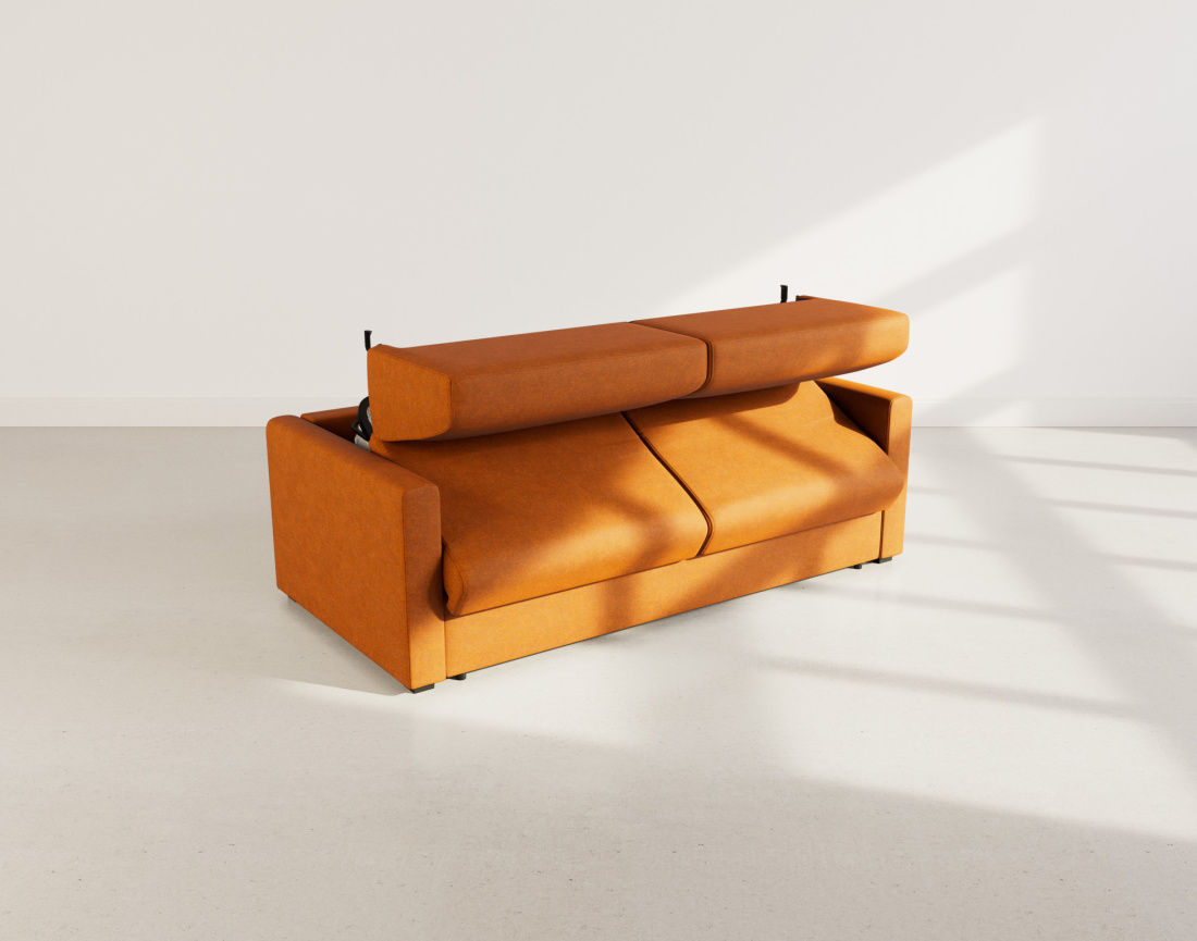 Canapé JULIA 3 places convertible express quotidien en tissu | Best Mobilier