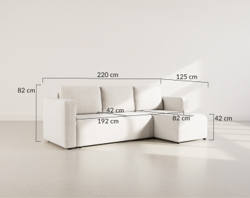 Canapé d'angle réversible 4 places convertible Canopy - Best Mobilier