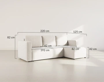 Canapé d'angle réversible 4 places convertible Canopy - Best Mobilier