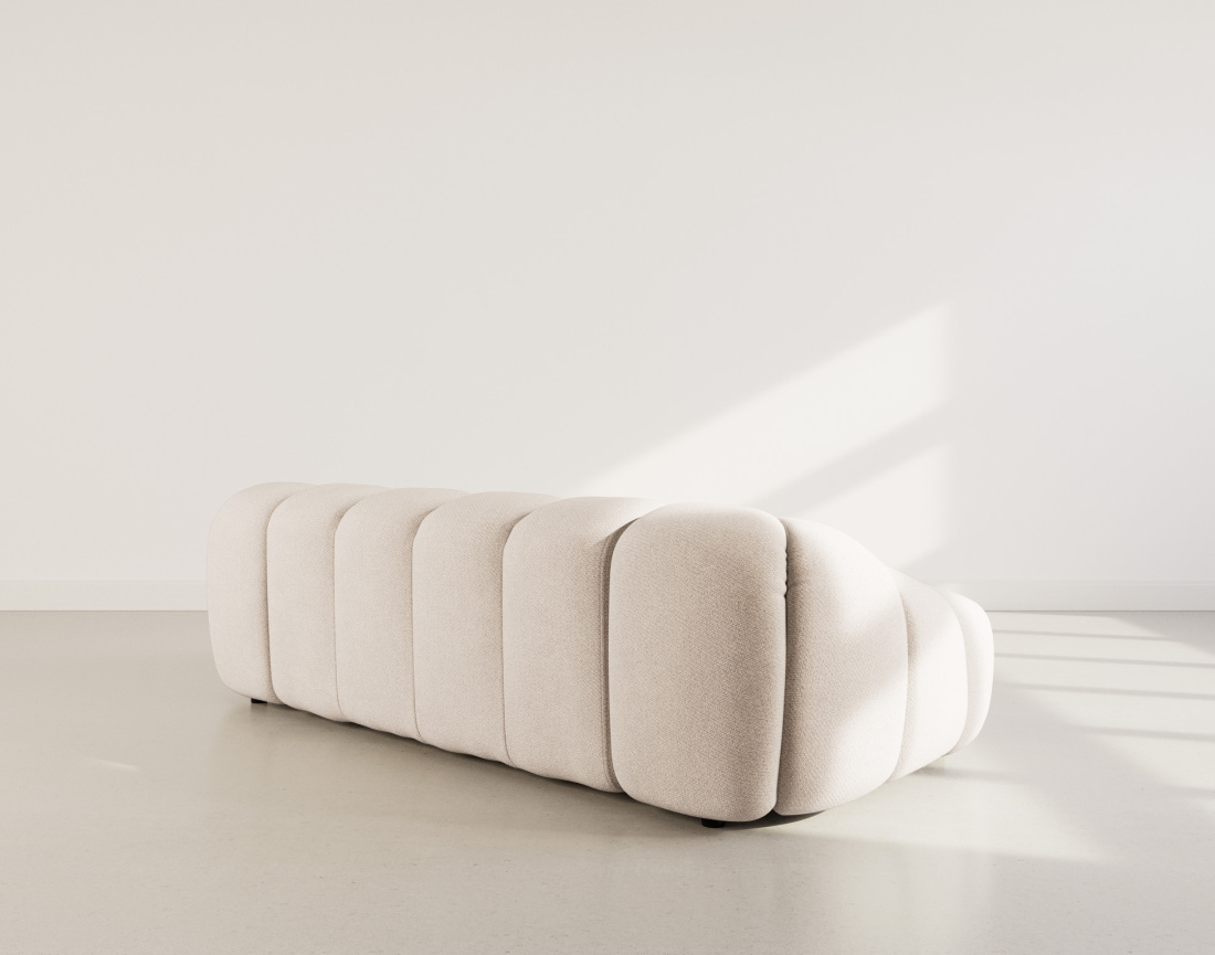 Canapé 3 places en velours texturé Ava