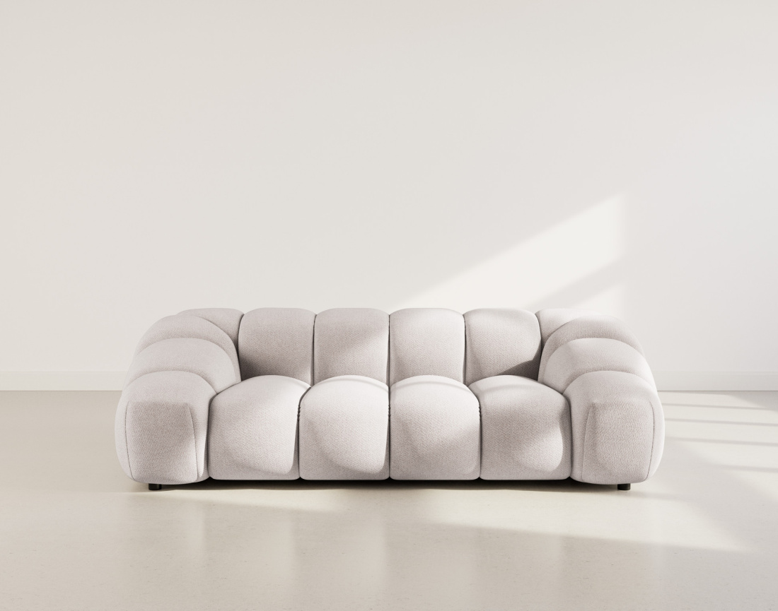 Canapé 3 places en velours texturé Ava