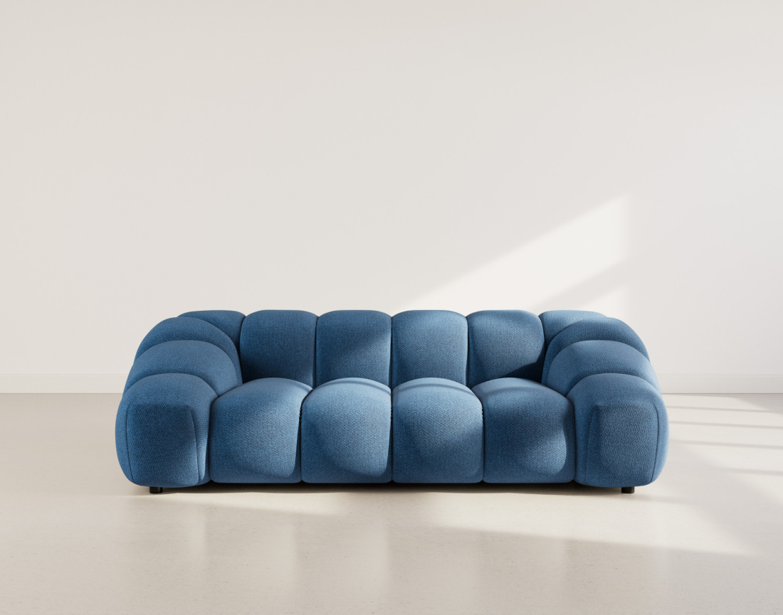 Canapé 3 places en velours texturé Ava