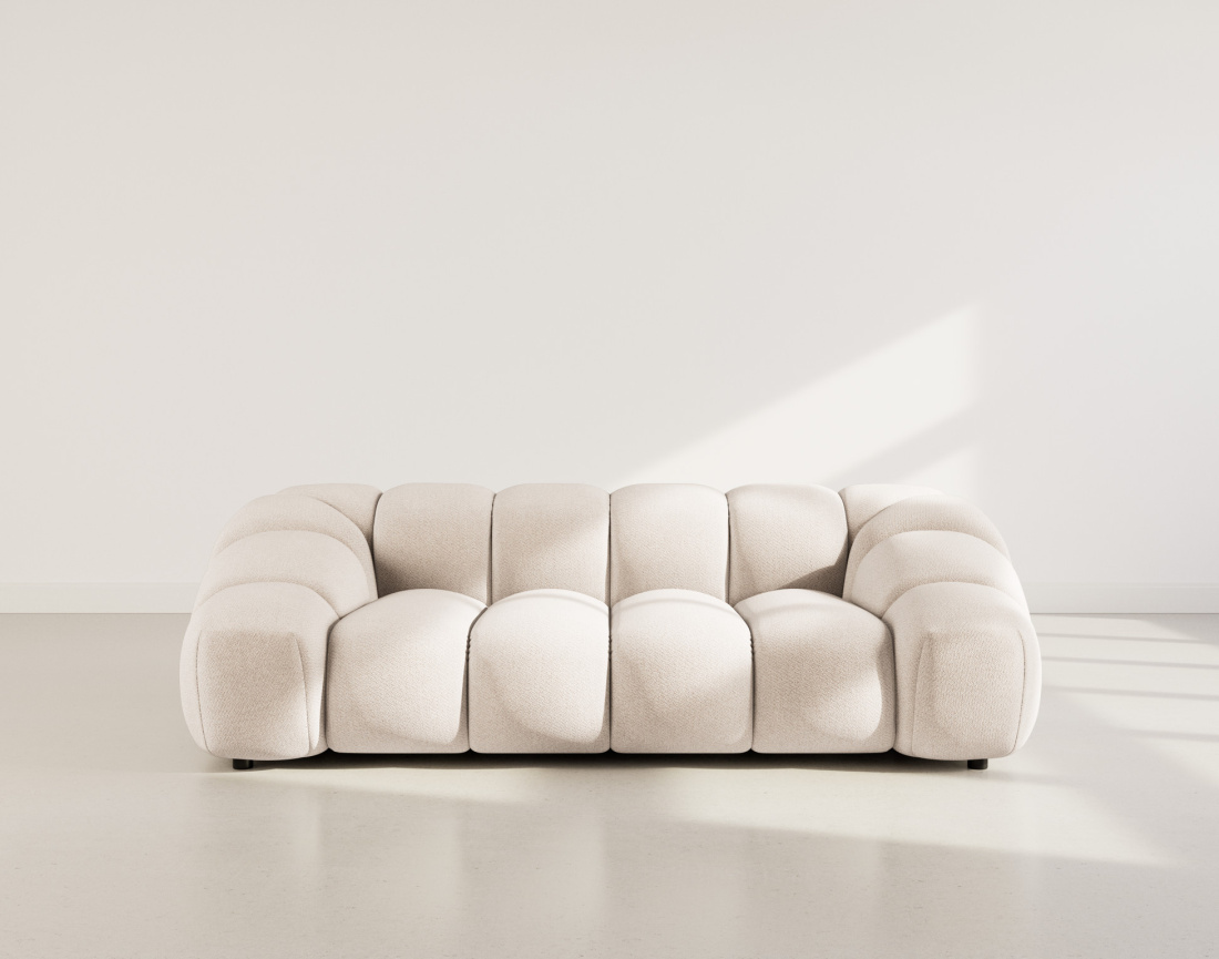 Canapé 3 places en velours texturé Ava