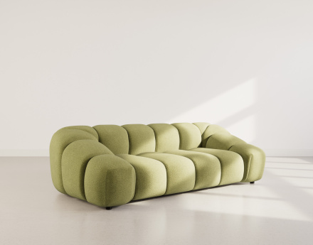 Canapé 3 places en velours texturé Ava