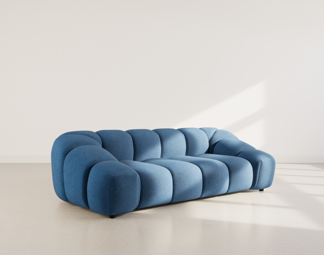 Thumbnail video of the produit Ava - canapé 3 places en velours texturé