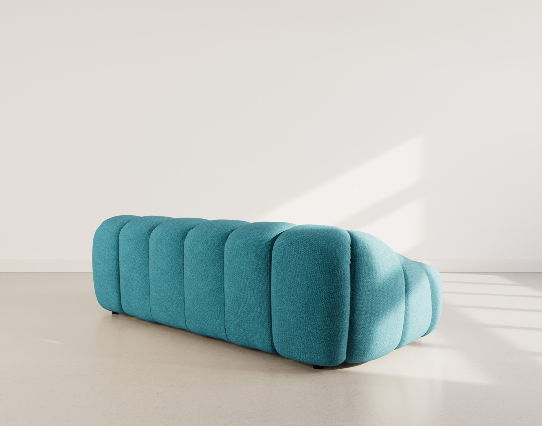 Canapé 3 places en velours texturé Ava