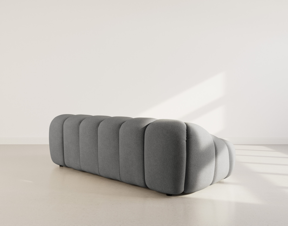 Canapé 3 places en velours texturé Ava