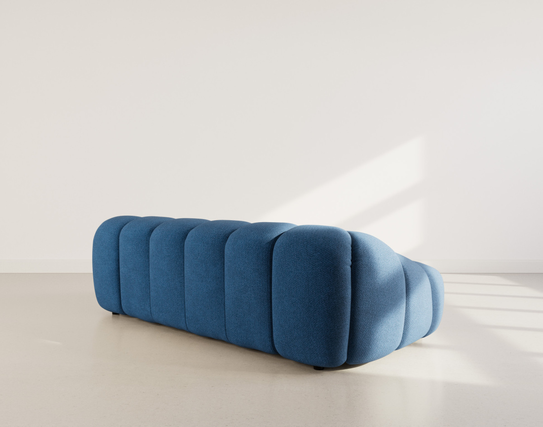 Canapé 3 places en velours texturé Ava