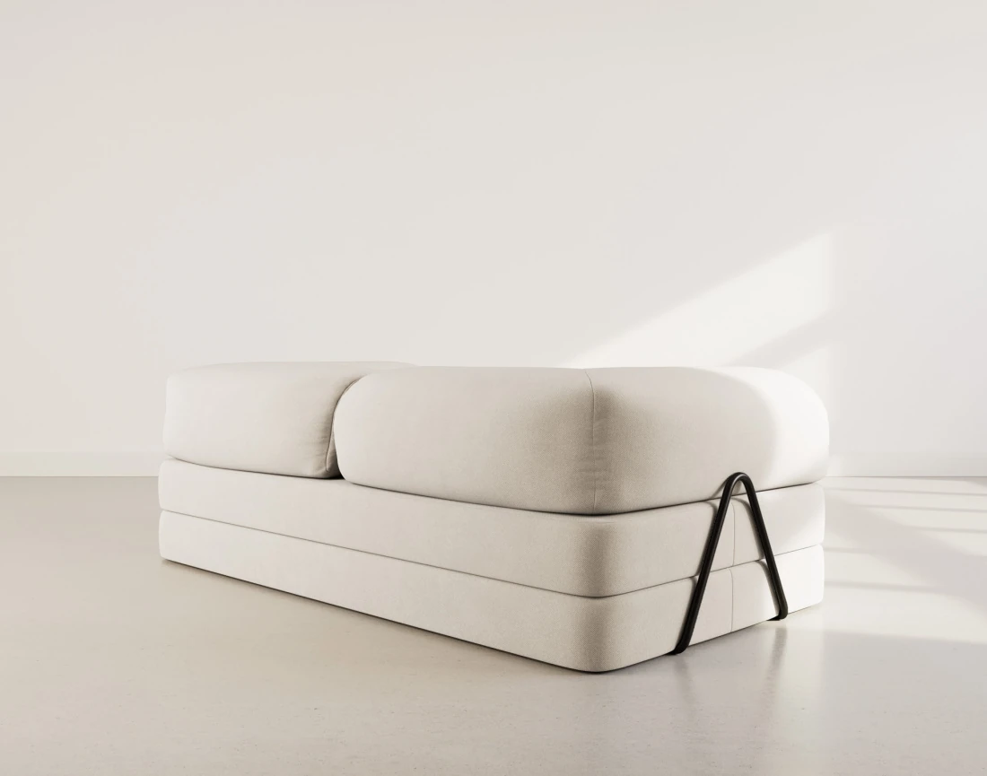 Canapé NEBULA 3 places convertible en velours texturé - Best Mobilier