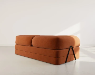 Canapé NEBULA 3 places convertible en velours texturé - Best Mobilier