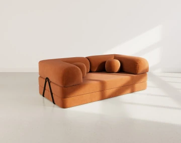 Canapé NEBULA 3 places convertible en velours texturé - Best Mobilier
