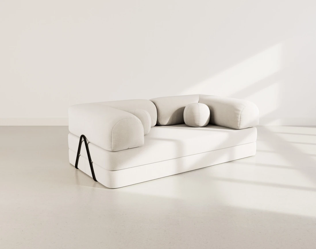 Canapé NEBULA 3 places convertible en velours texturé - Best Mobilier