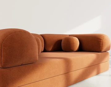 Canapé NEBULA 3 places convertible en velours texturé - Best Mobilier