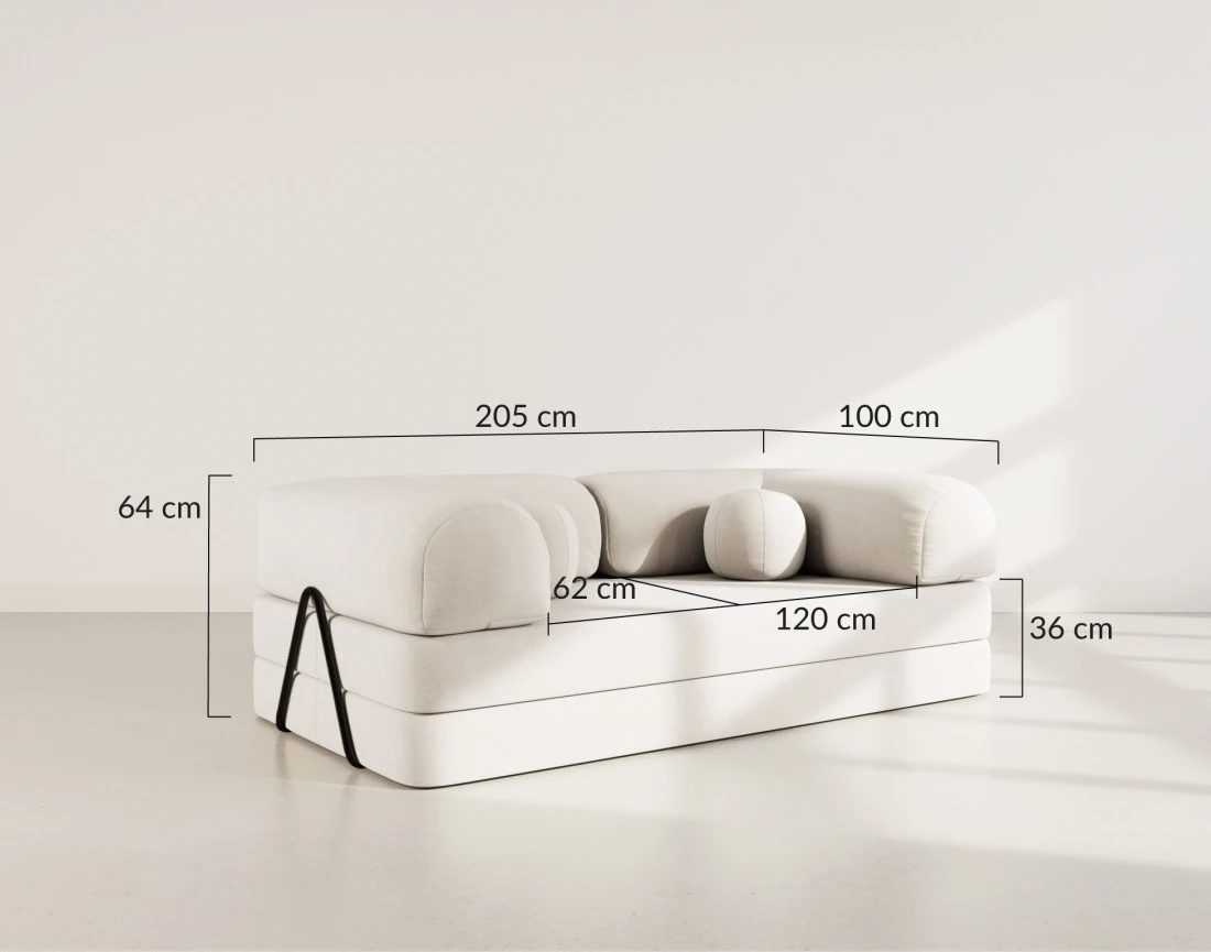 Canapé NEBULA 3 places convertible en velours texturé - Best Mobilier